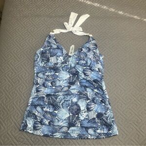 Tommy Bahama Sanibelle Blues Reversible Halter Tankini Size Small